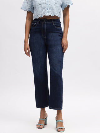 Elle Women Blue Straight Fit Jeans