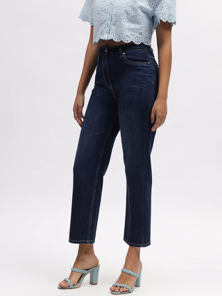 Elle Women Blue Straight Fit Jeans