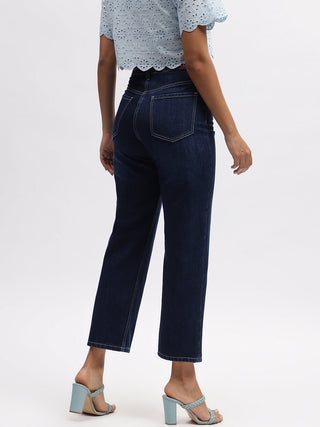 Elle Women Blue Straight Fit Jeans
