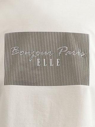 Elle Women White Solid Round Neck Short Sleeves Tshirt
