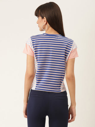 Elle Women Blue Tshirt