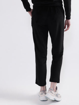 Elle Women Black Solid Regular Fit Sweatpant
