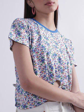 Elle Women Blue Tshirt