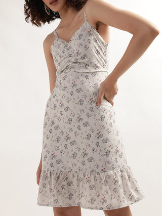 Elle Women Cream Dress