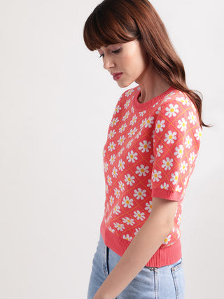 Elle Women Pink Top