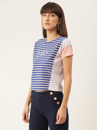 Elle Women Blue Tshirt