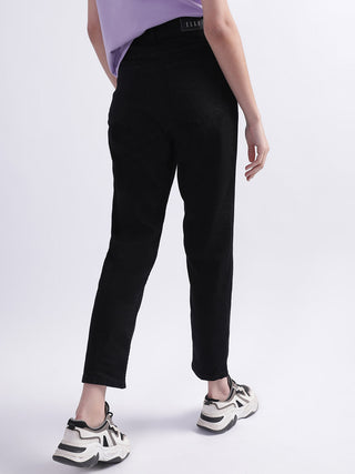 Elle Women Black Solid Regular Fit Jeans