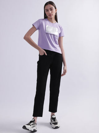 Elle Women Black Solid Regular Fit Jeans