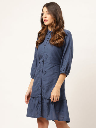 Elle Women Blue Dress