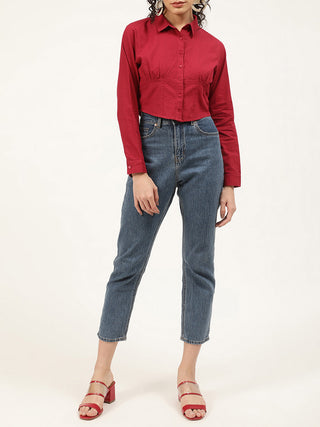Elle Women Red Solid Top