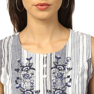 Elle Women Multi Printed Round Neck Dress