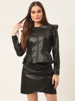 Elle Women Round Neck Jacket