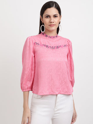 Elle Women Pink Top