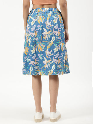 Elle Women Multi Printed Flared Skirt