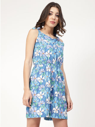 Elle Women Multi Printed Sweetheart Neck Playsuit