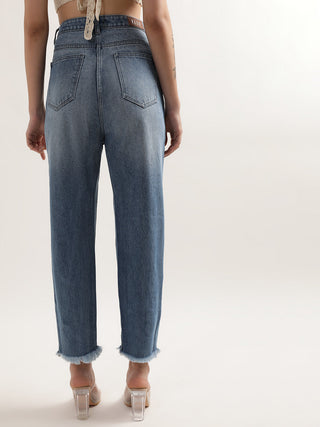 Elle Women Blue Regular Fit Jeans