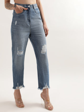 Elle Women Blue Regular Fit Jeans