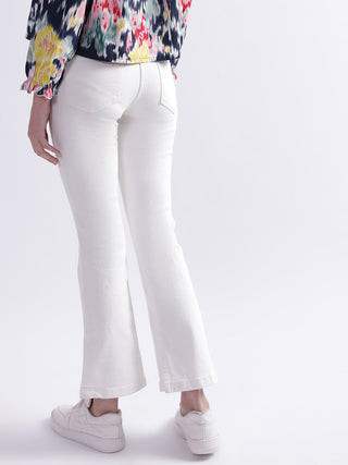 Elle Women White Regular Fit Jeans