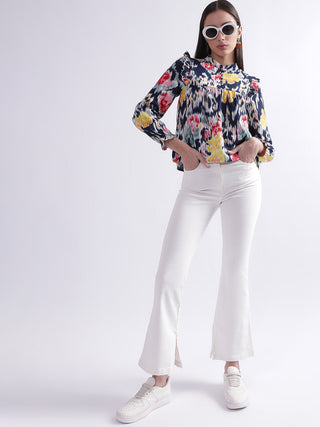 Elle Women White Regular Fit Jeans