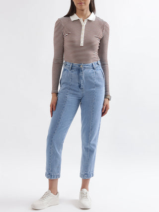 Elle Women Blue Mom Fit Jeans
