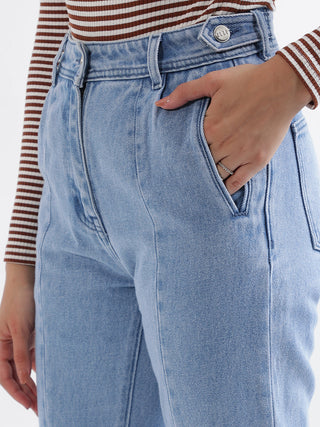 Elle Women Blue Mom Fit Jeans