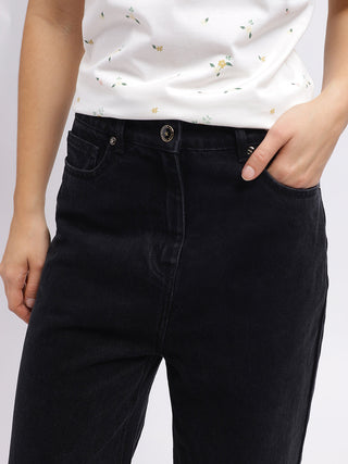 Elle Women Black Flare Jeans