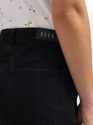 Elle Women Black Flare Jeans