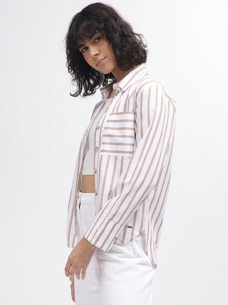 Elle Women White Shirt Collar Shirt