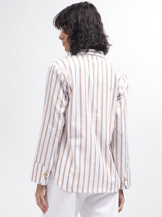 Elle Women White Shirt Collar Shirt