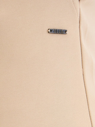 Elle Women Beige Bell Bottom Solid Trouser