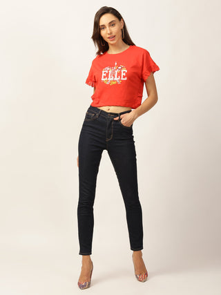 Elle Women Beige Tshirt