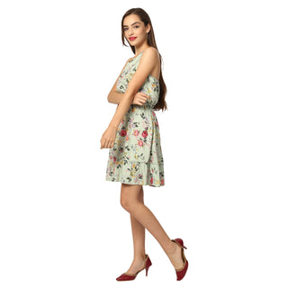 Elle Women Multi Solid Round Neck Dress