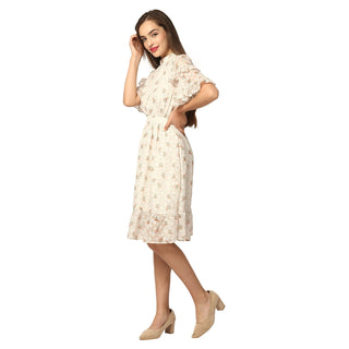 Elle Women Cream Dress