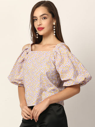 Elle Women Multi Printed Round Neck Top