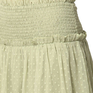 Elle Women Green Solid Regular Fit Skirt