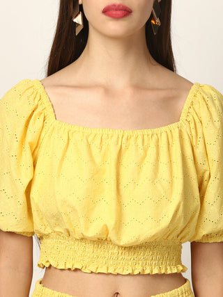 Elle Women Yellow Top